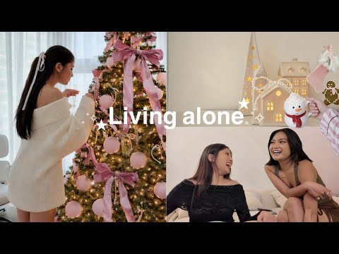 Living alone • christmas season, vision board night, catching up with YouTuber friends! 