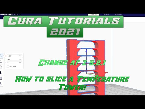 Cura Tutorials 4.8 - Slicing a Temperature tower, changing temp mid print