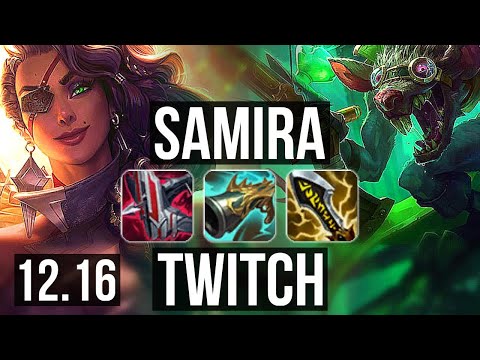 SAMIRA & Nautilus vs TWITCH & Janna (ADC) | Quadra, 69% winrate, Legendary | EUW Master | 12.16