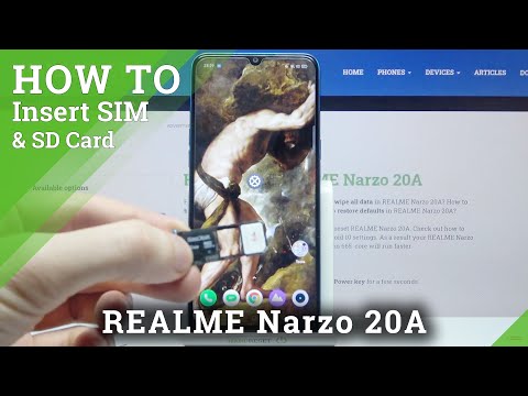 REALME Narzo 20A - How to Insert Nano SIM & Micro SD Cards