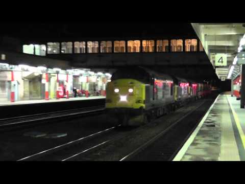 37194/37510 with 37607 DIT 6K73 Sellafield - Crewe trundling through Lancaster 23rd January 2012
