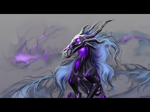 Corrupted amethist creature digital concept art