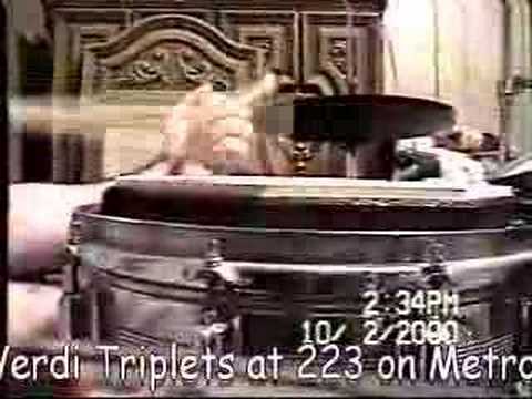 World's Fastest Drummer Champ Art Verdi: 1 Hand @ 223 Trips!