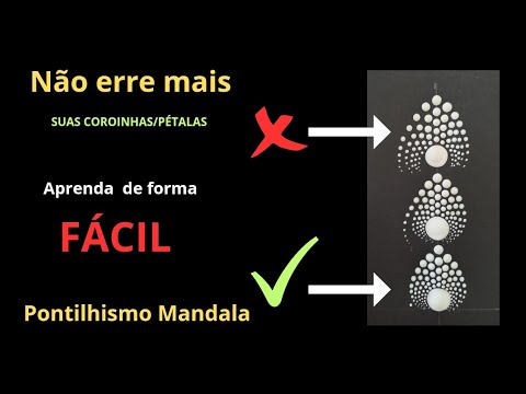 Mandala Pointillism - step-by-step tutorial for the crowns/petals #mandala #pointillism #freeclass