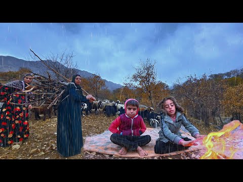 Grazing Sheep in a Rainy, Stormy Day ⛈️🐑 | A Day in Nomadic Life