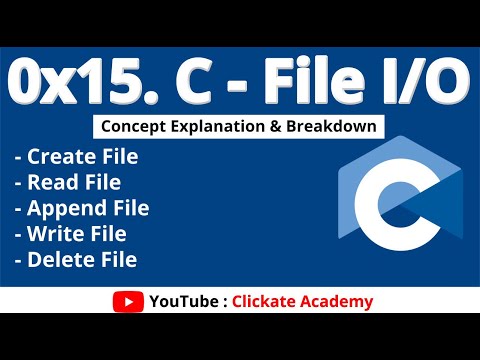 Read, Write, Append and Delete Files in C | 0x15. C - File I/O