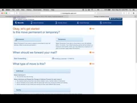 Part of a video titled How to Change Your Address USPS | Form 3575 | Online - YouTube