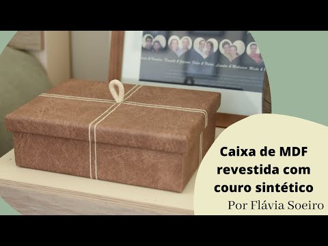 MDF box covered in synthetic leather