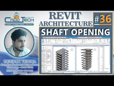 36 | SHAFT OPENING in REVIT ARCHITECTURE deepak verma