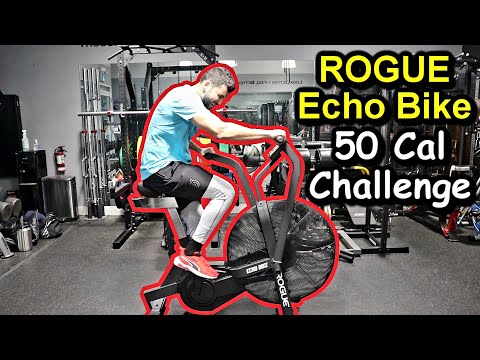 PRO BOXER Tries the ROGUE Echo Bike 50 Cal CHALLENGE | First Time Trying the ROGUE Fitness Echo Bike