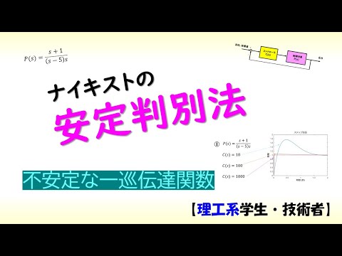 機械システム工学科 ナイキストの安定判別法 (一巡伝達関数02)【工学】✅伝達関数 part 5