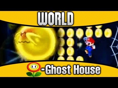 New Super Mario Bros. 2 - World Flower-Ghost House 100% All Star Coins & Secret Exit