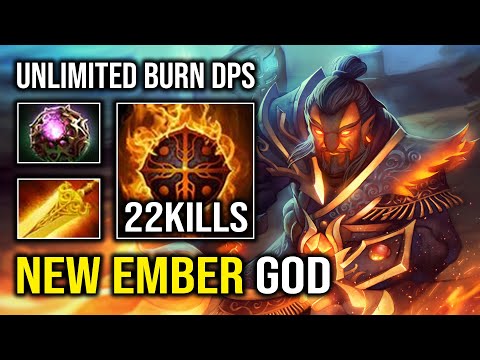 NEW Level 30 Ember Spammer Eternal Radiance Burn DPS Run Down Enemy Dota 2