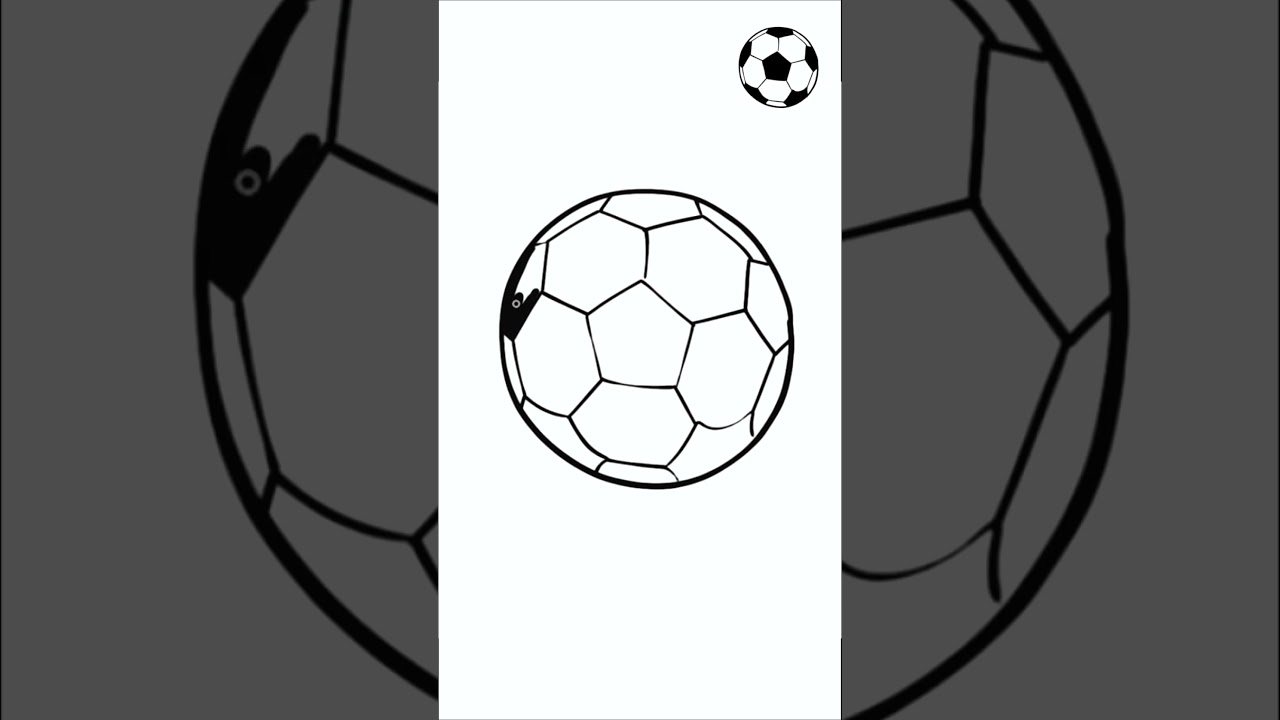 How To Draw A Football. Simple Drawing. Easy Drawing. #shorts #yt shorts #football