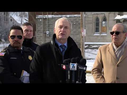 City of Buffalo officials provide update on four-alarm fire on Emslie Street