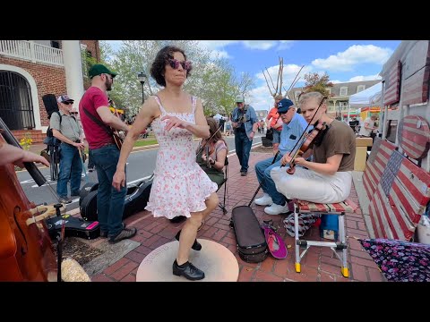 Over the Waterfall - M.M. buckdancer - The Yellow Dandies bluegrass - Bear on the Square 2022