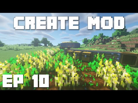Minecraft Create Mod Tutorial - Mechanical Harvester Farm Ep 10