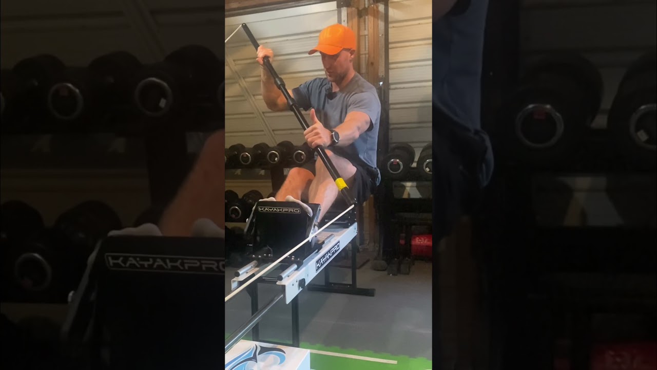 Engage the lats with thumbs up. Lock the Frame for better kayak or surf ski technique