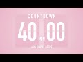 40 Min Countdown Flip Clock Timer / Simple Beeps 🌸🔔