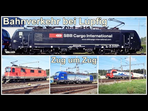 Swiss freight trains / Ein paar Güterzug-Sichtungen bei Lupfig, Kanton Aargau, Schweiz 2020