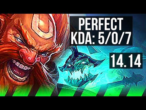 GRAGAS vs HECARIM (JGL) | 5/0/7, Rank 10 Gragas | VN Challenger | 14.14