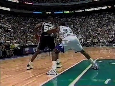 Karl Malone vs David Robinson & Tim Duncan / 1998 NBA WCSF Game 2 / Jazz vs Spurs