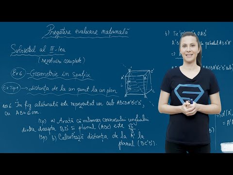 Unghiul dintre o dreaptă și un plan și distanța de la un punct la un plan. Aplicații