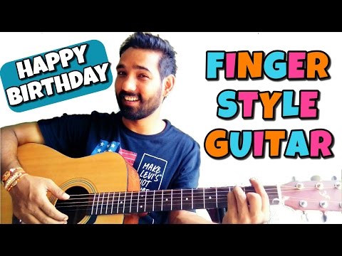 Happy Birthday Fingerstyle Guitar Lesson - Hindi