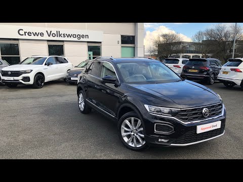 Approved Used Volkswagen T-Roc SEL 1.5 DSG in Deep Black - MF19XJH - Crewe Volkswagen