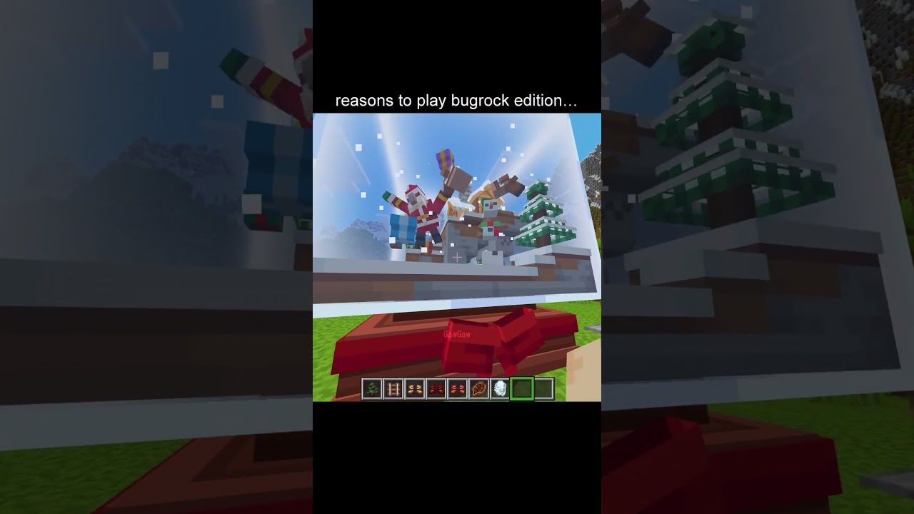 only bugrock edition in action & stuff… #minecraft #minecraftshorts　#shortsfeed