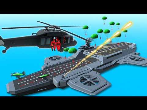 Paradrop Invasion to Take Over the Helicarrier Behemoth using Ravenfield Mods!