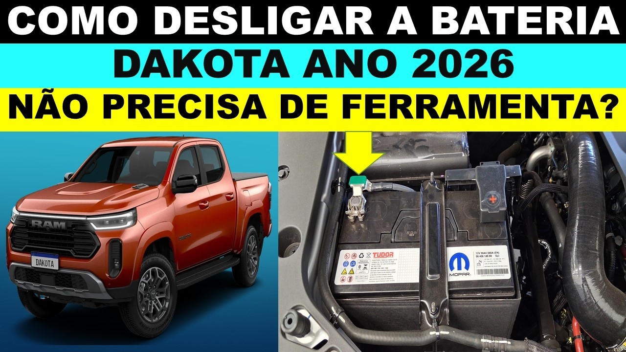 Como desligar a bateria da Ram Dakota ano 2026?