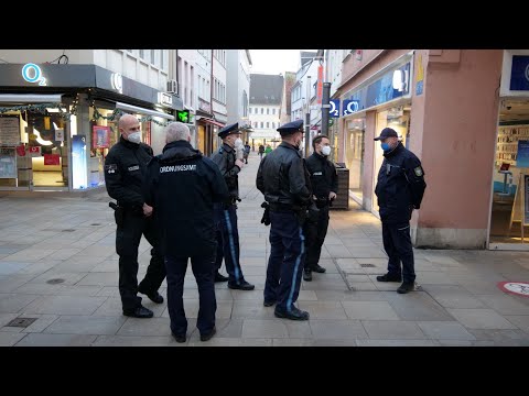 Masken-Kontrollaktion der Polizei  in Schweinfurt