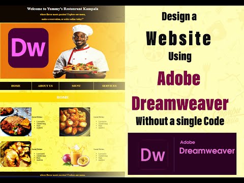 CREATE A WEBSITE USING ADOBE DREAMWEAVER WITH NO CODE
