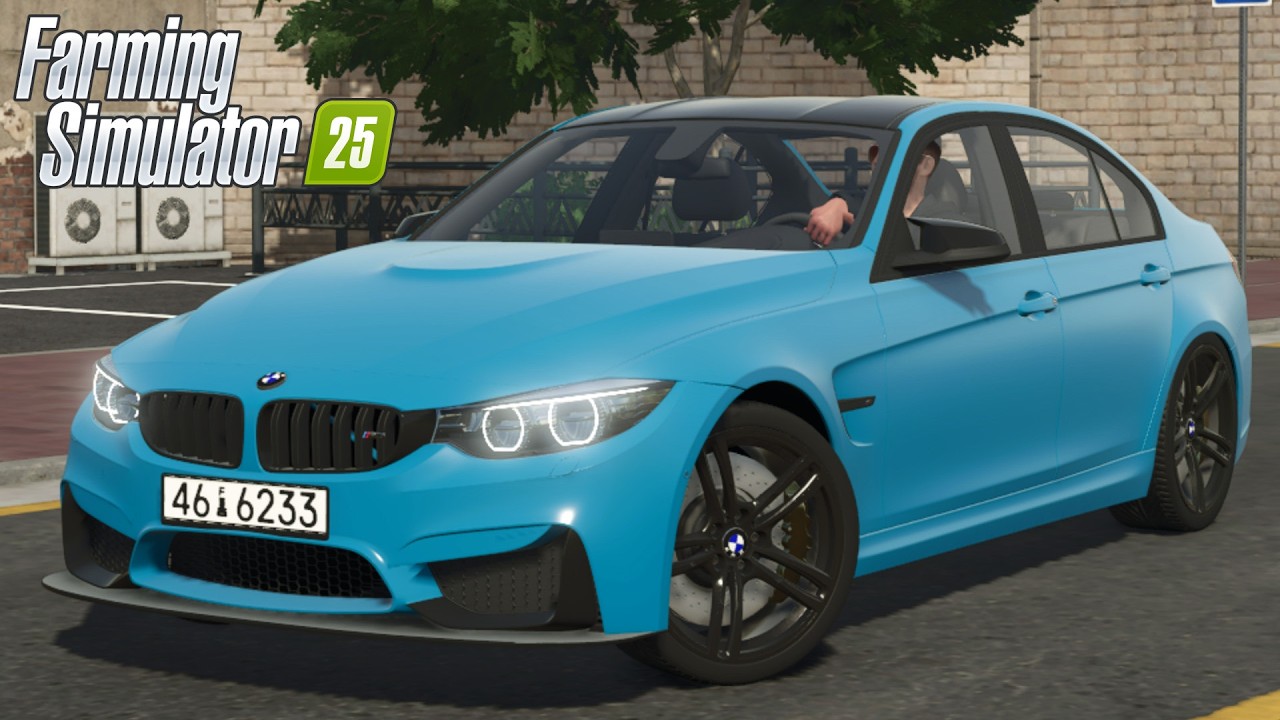 FS25 - BMW M3 F80 with TRAILER HOOK - NEW CAR MOD for Farming Simulator 2025 GAMEPLAY