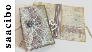 Turn Paper Bags and Fabric Collage into a Unique Junk Journal Cover