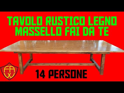 tavolo rustico in legno massello fai da te