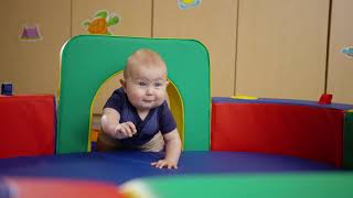 Playring with Tunnel and Slide Climber video thumbnail 1