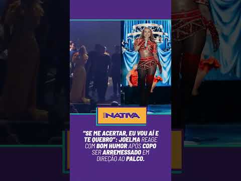 VEJA REAÇÃO DE JOELMA APÓS ARREMESSAREM UM COPO EM SEU PALCO.