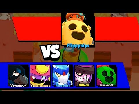 ИГРАЮ ЗА РОБО-СПАЙКА БОССА ПРОТИВ ПЯТИ! БОЛЬШАЯ ИГРА BRAWL STARS