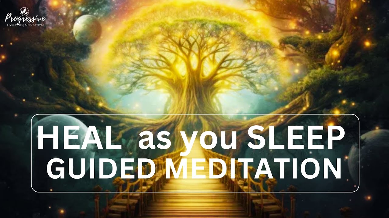 Sleep Meditation for Total Body Healing - HEAL while you SLEEP, Golden Light Healing Meditation