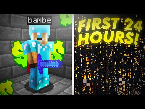 bambe - MY FIRST 24 HOURS ON MINECADIA FACTIONS...