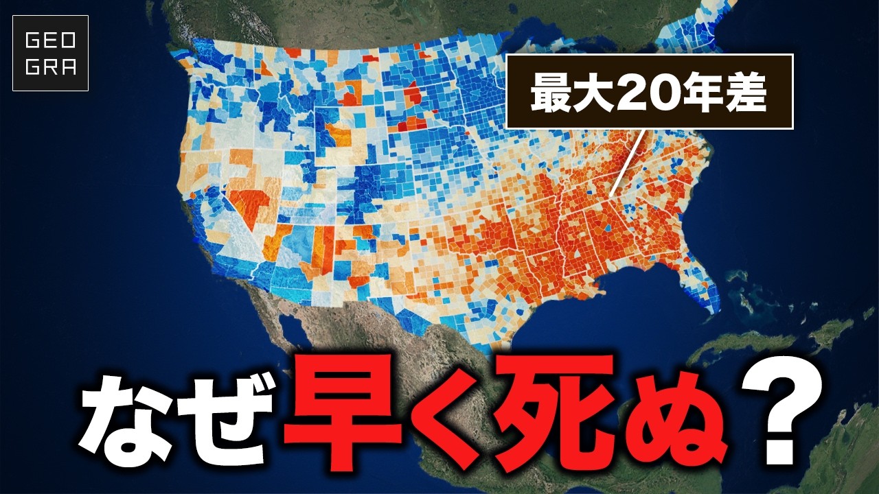 【寿命格差】なぜアメリカ南東部の人々は他地域より早く亡くなるのか？【ゆっくり解説】