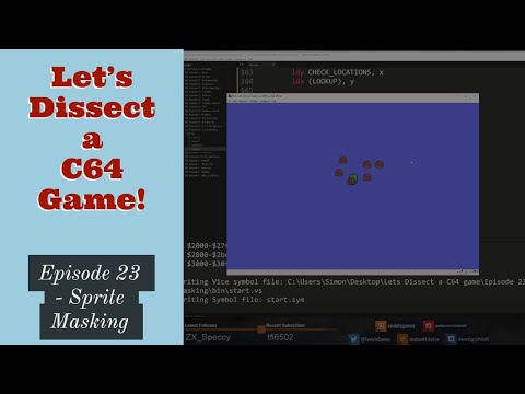 Lets Dissect a Commodore 64 Game! - Episode 23 - Sprite Masking - 07/02/2020