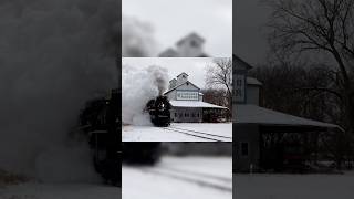 Pere Marquette 1225 Steams by Carland Elevator #train #railroad #railfan #steamtrain