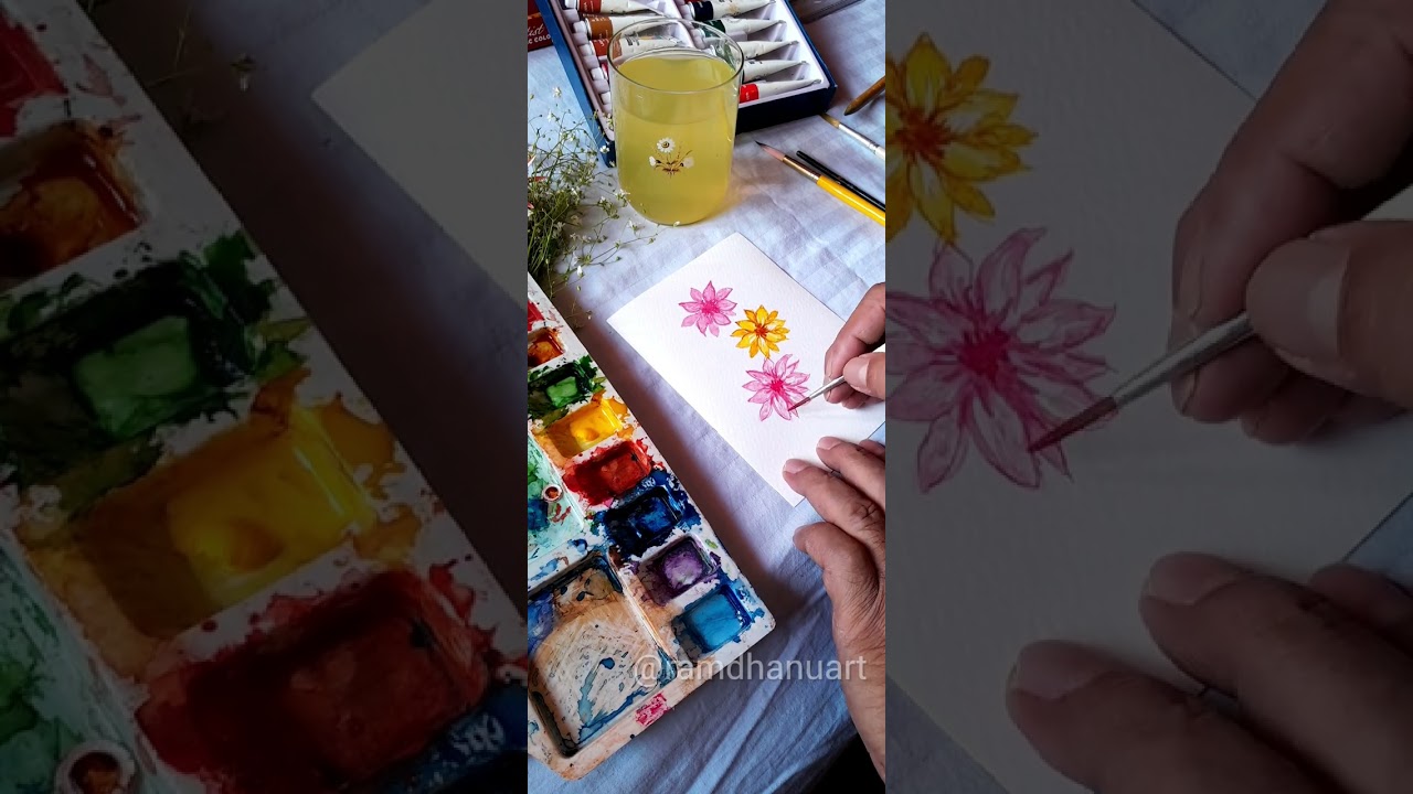 Learn to paint watercolor flowers | Beginners guide