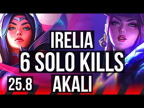 IRELIA vs AKALI (TOP) | 6 solo kills | KR Master | 25.8