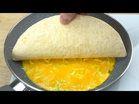 Ich bedecke nur die Eier mit der Tortilla! Schnelles Rezept in einer Pfanne in 10 Minuten # 112