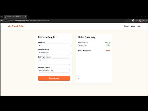 Task Demo - DAS004353 - FreshBite - Online Food Ordering