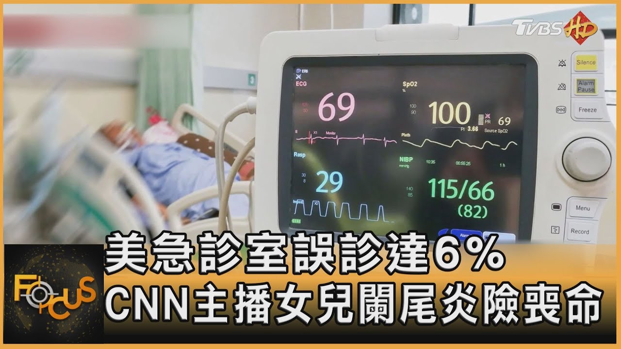 美急診室誤診達6% CNN主播女兒闌尾炎險喪命